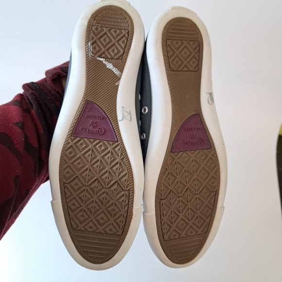 Converse Dainty Low Profile All Star Sneakers Purple Silver Gray‎ - Picture 5 of 8